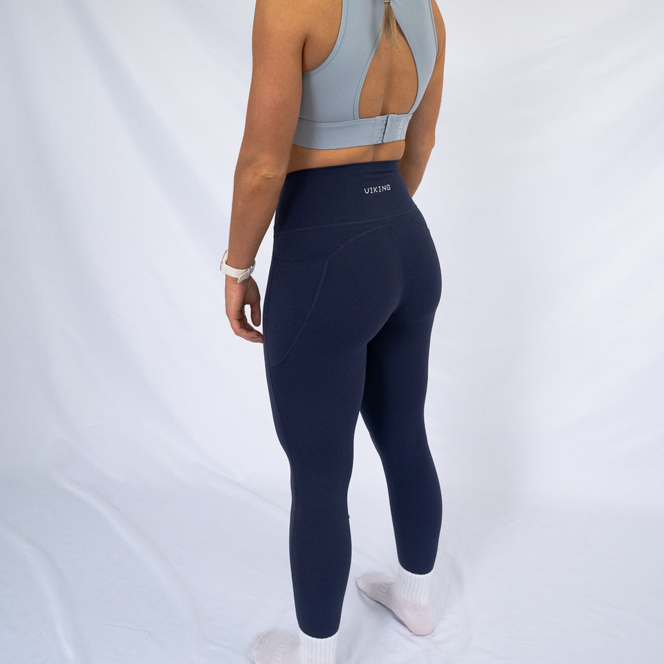 (Navy) VALKYRIE FULL LENGTH LEGGING - Viking Fitness Project