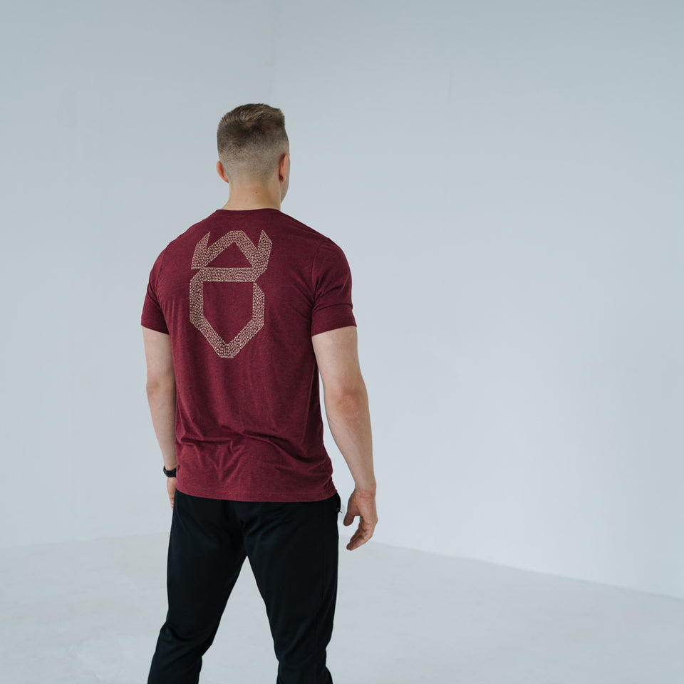 RUNE TEE (Cardinal Red) - Viking Fitness Project