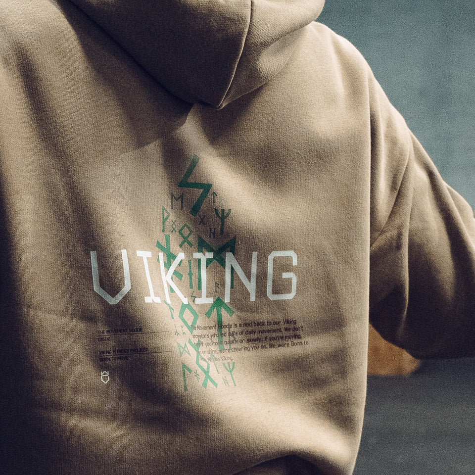 Unisex Oversized Hoodie (Sand) - Viking Fitness Project