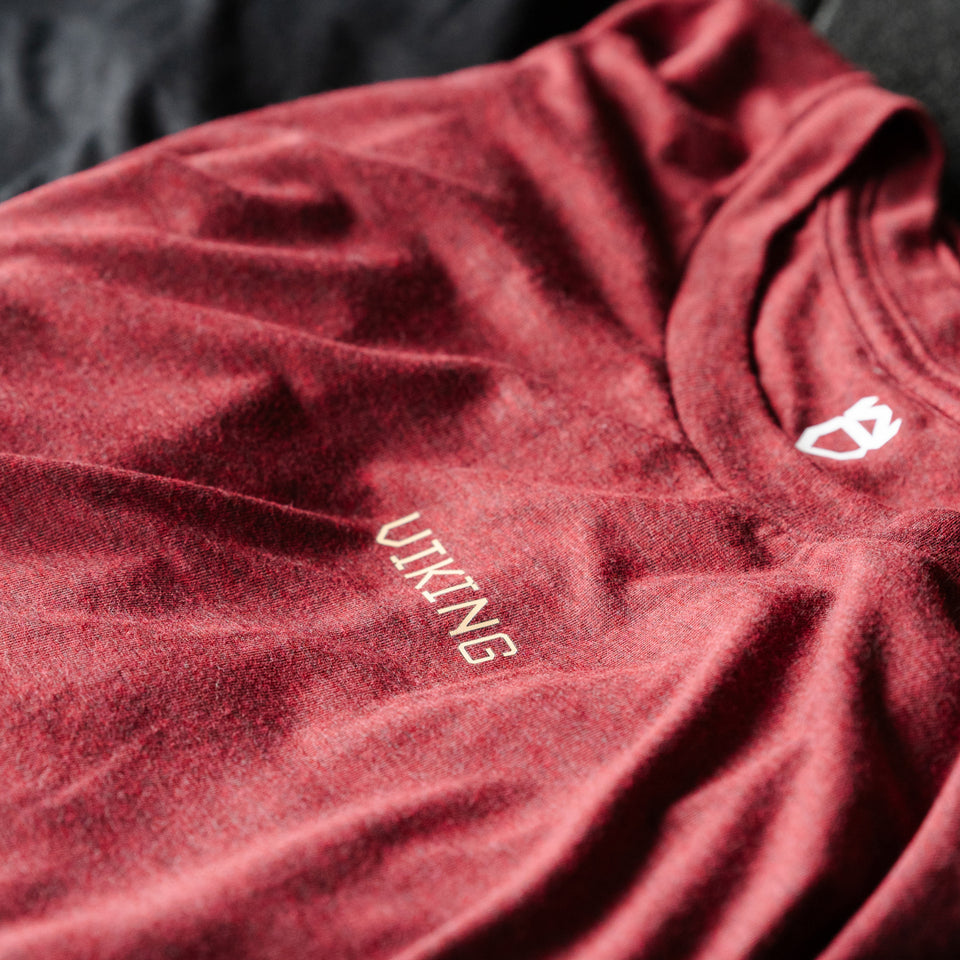 BASE TRAINING TEE (Cardinal Red) - Viking Fitness Project
