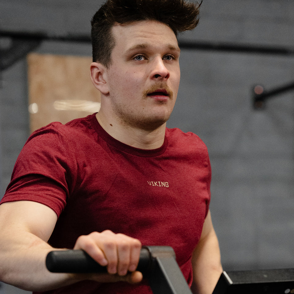 BASE TRAINING TEE (Cardinal Red) - Viking Fitness Project