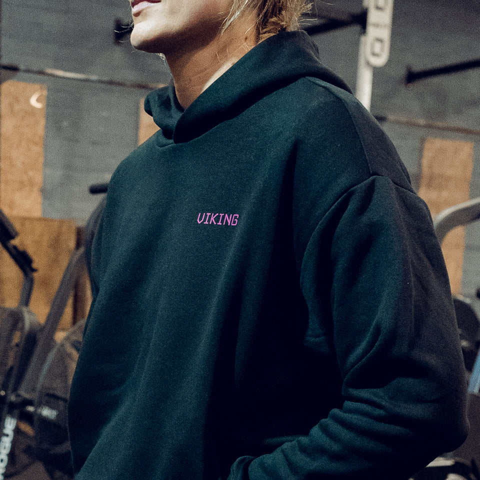 Unisex Oversized Hoodie (Black) - Viking Fitness Project