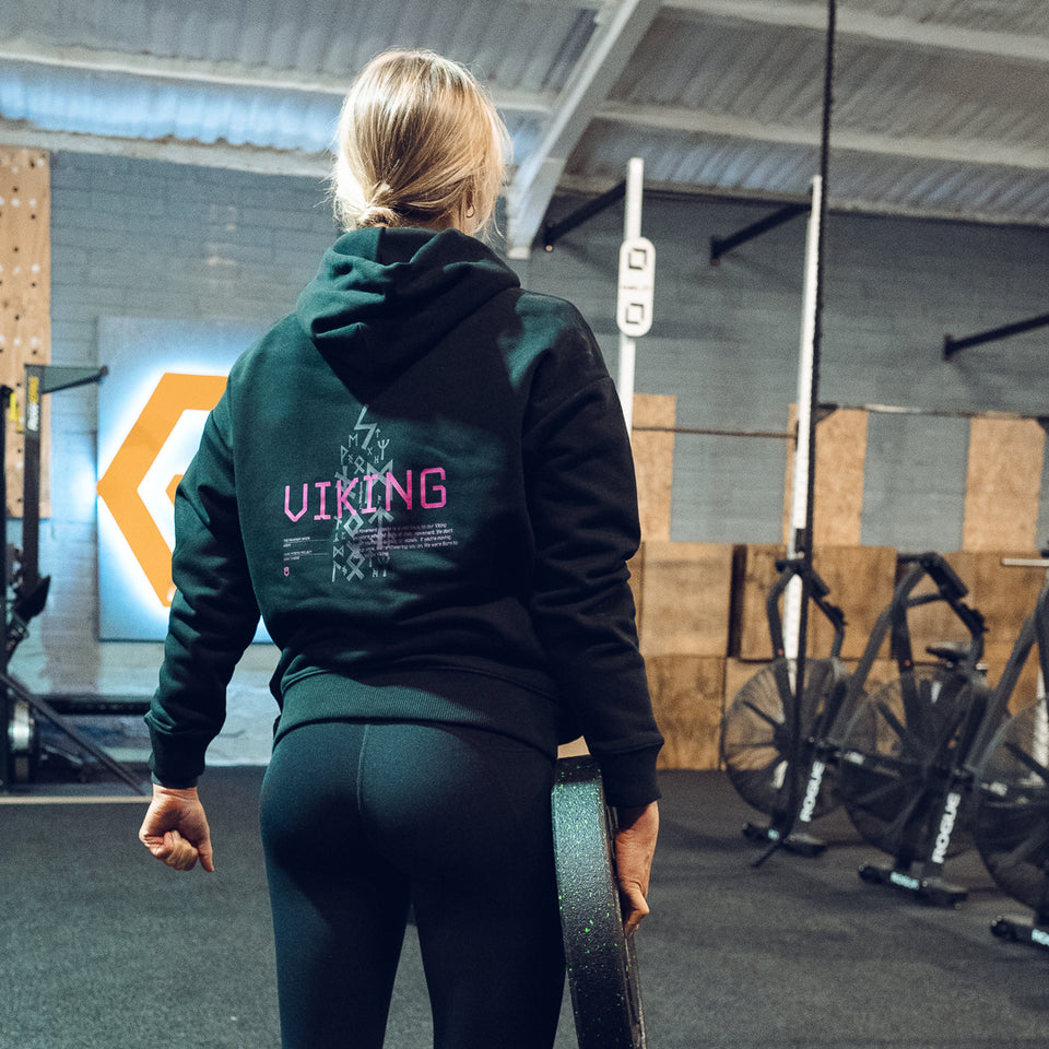 Unisex Oversized Hoodie (Black) - Viking Fitness Project