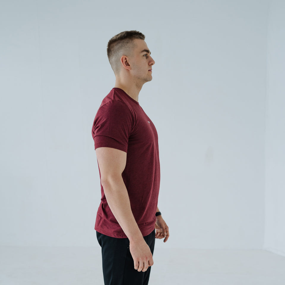 RUNE TEE (Cardinal Red) - Viking Fitness Project
