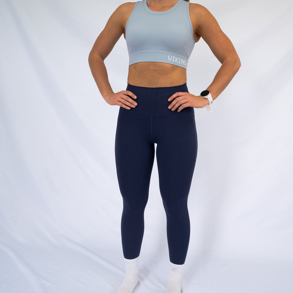 (Navy) VALKYRIE FULL LENGTH LEGGING - Viking Fitness Project