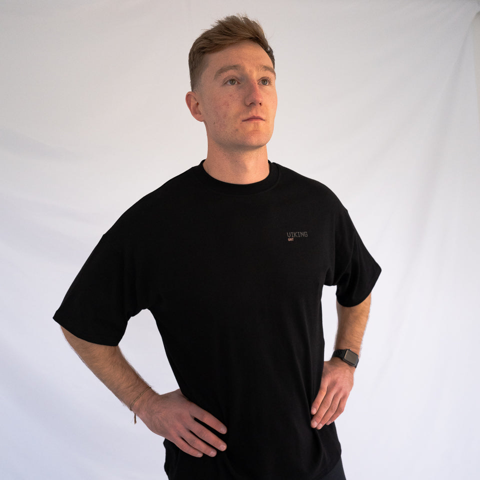 VALUE SERIES EXTRA OVERSIZE TEE (Black) - Viking Fitness Project