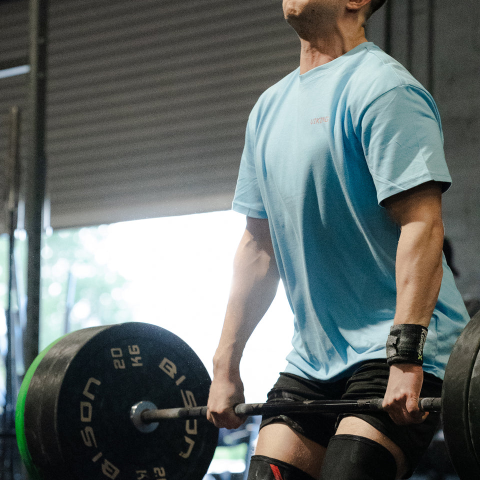 UNISEX HEAVYWEIGHT OVERSIZE TEE (Baby Blue) - Viking Fitness Project