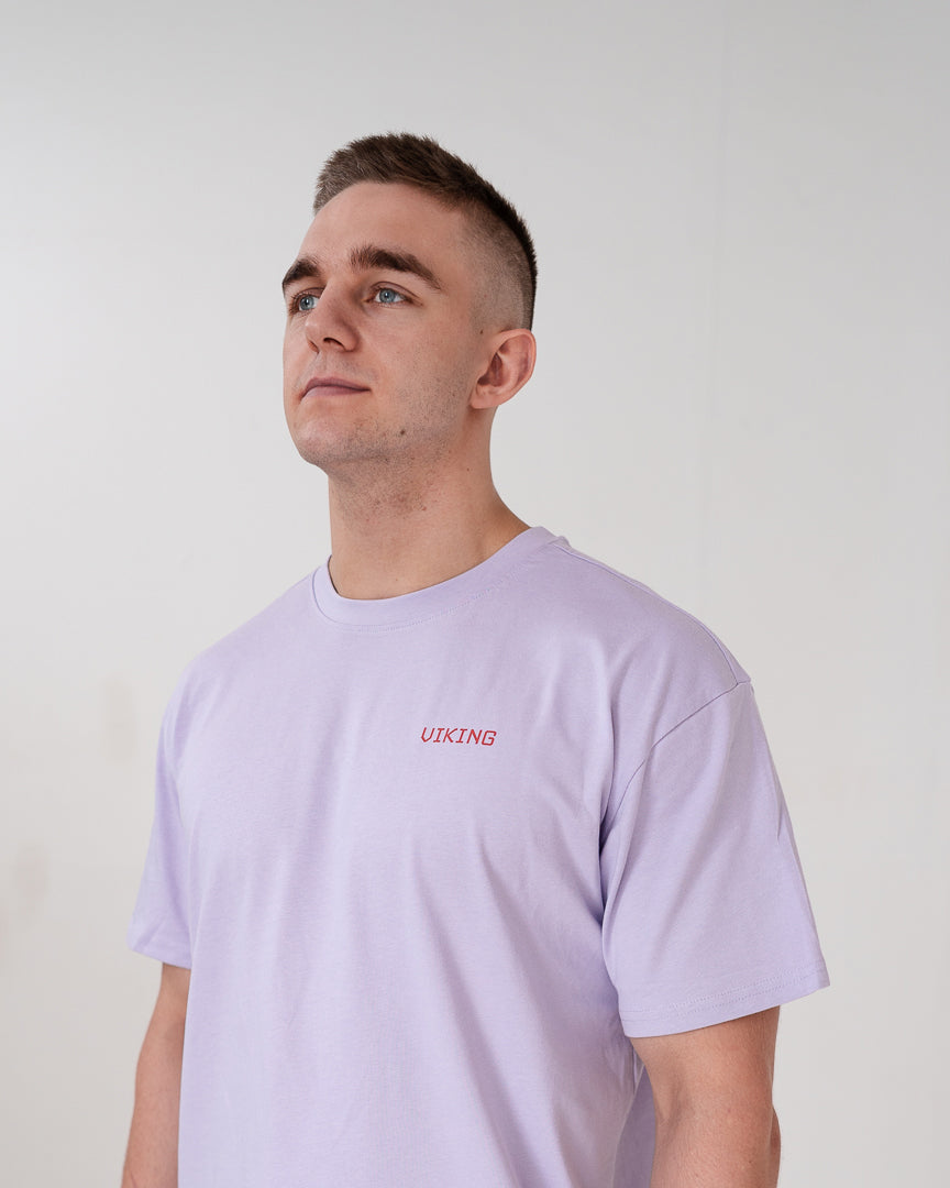 UNISEX HEAVYWEIGHT OVERSIZE TEE (Lilac) - Viking Fitness Project