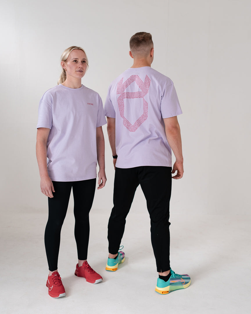 UNISEX HEAVYWEIGHT OVERSIZE TEE (Lilac) - Viking Fitness Project
