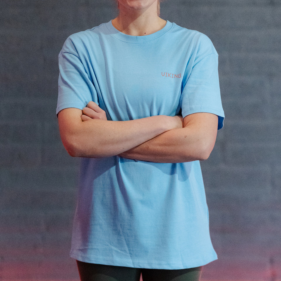 UNISEX HEAVYWEIGHT OVERSIZE TEE (Baby Blue) - Viking Fitness Project