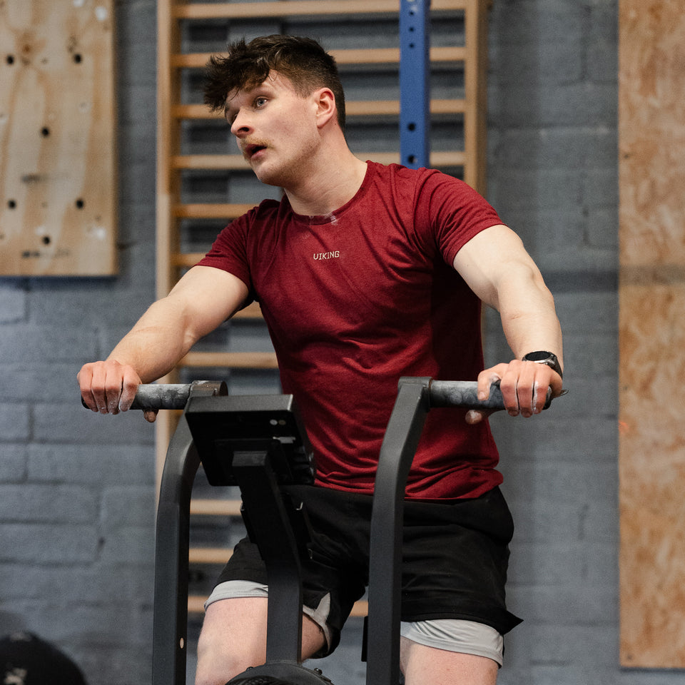 BASE TRAINING TEE (Cardinal Red) - Viking Fitness Project