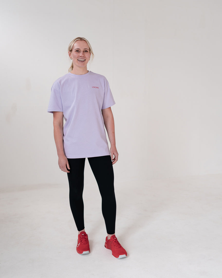 UNISEX HEAVYWEIGHT OVERSIZE TEE (Lilac) - Viking Fitness Project