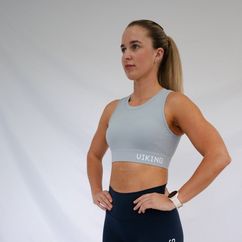 [STONE] HIGH NECK SPORTS BRA - Viking Fitness Project