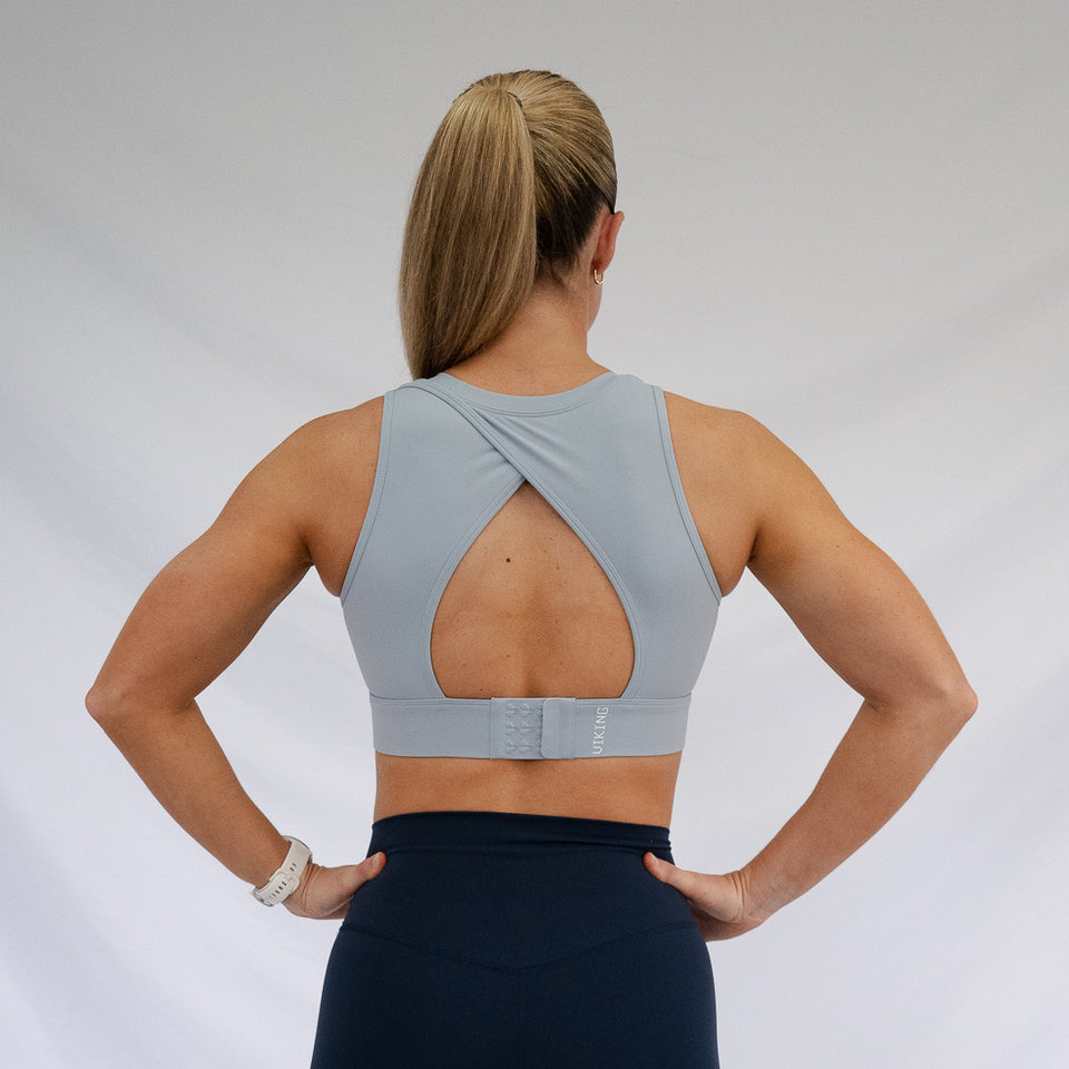 [STONE] HIGH NECK SPORTS BRA - Viking Fitness Project