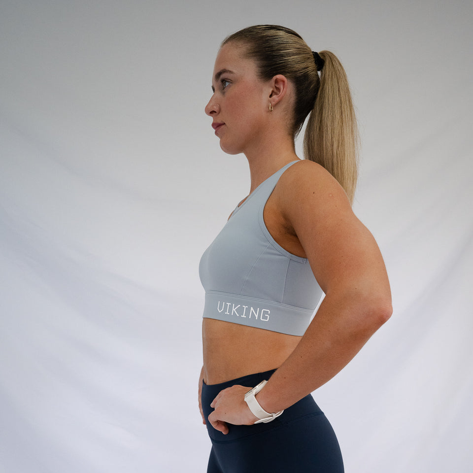 [STONE] HIGH NECK SPORTS BRA - Viking Fitness Project