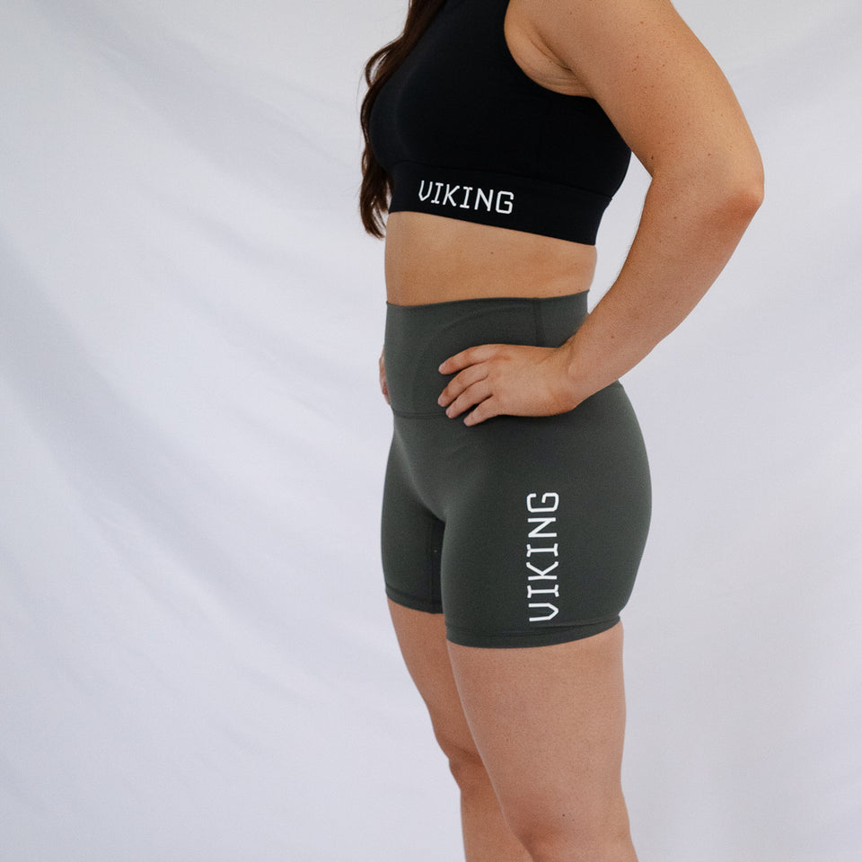 [FOREST GREEN] VIKING HIGH RISE 6" SHORT - Viking Fitness Project