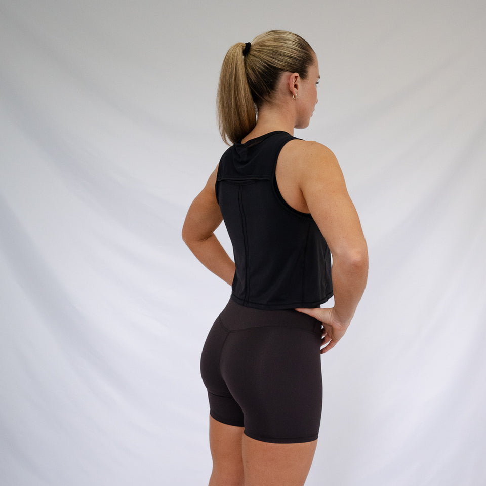 PERFORMANCE CROPPED TANK TOP [Black]