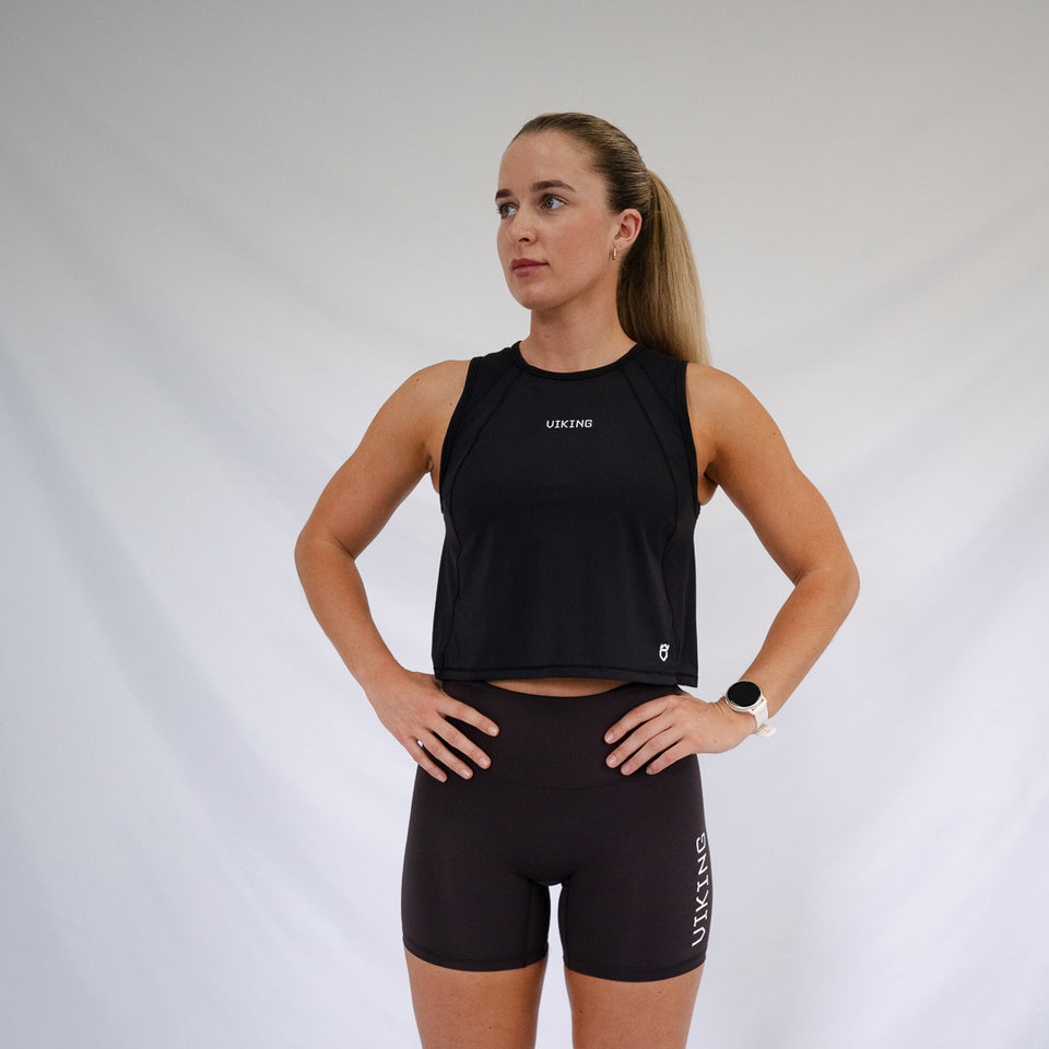 PERFORMANCE CROPPED TANK TOP [Black]