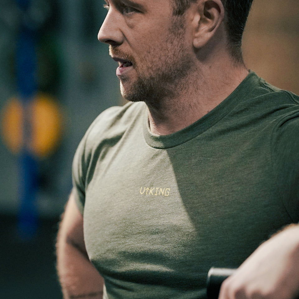 WARRIOR TEE (Military Green) - Viking Fitness Project