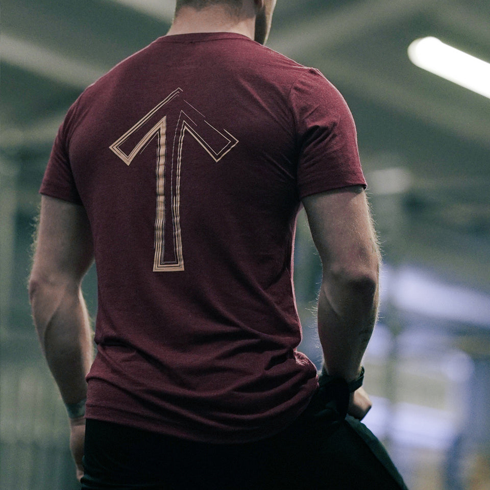 WARRIOR TEE (Cardinal Red) - Viking Fitness Project