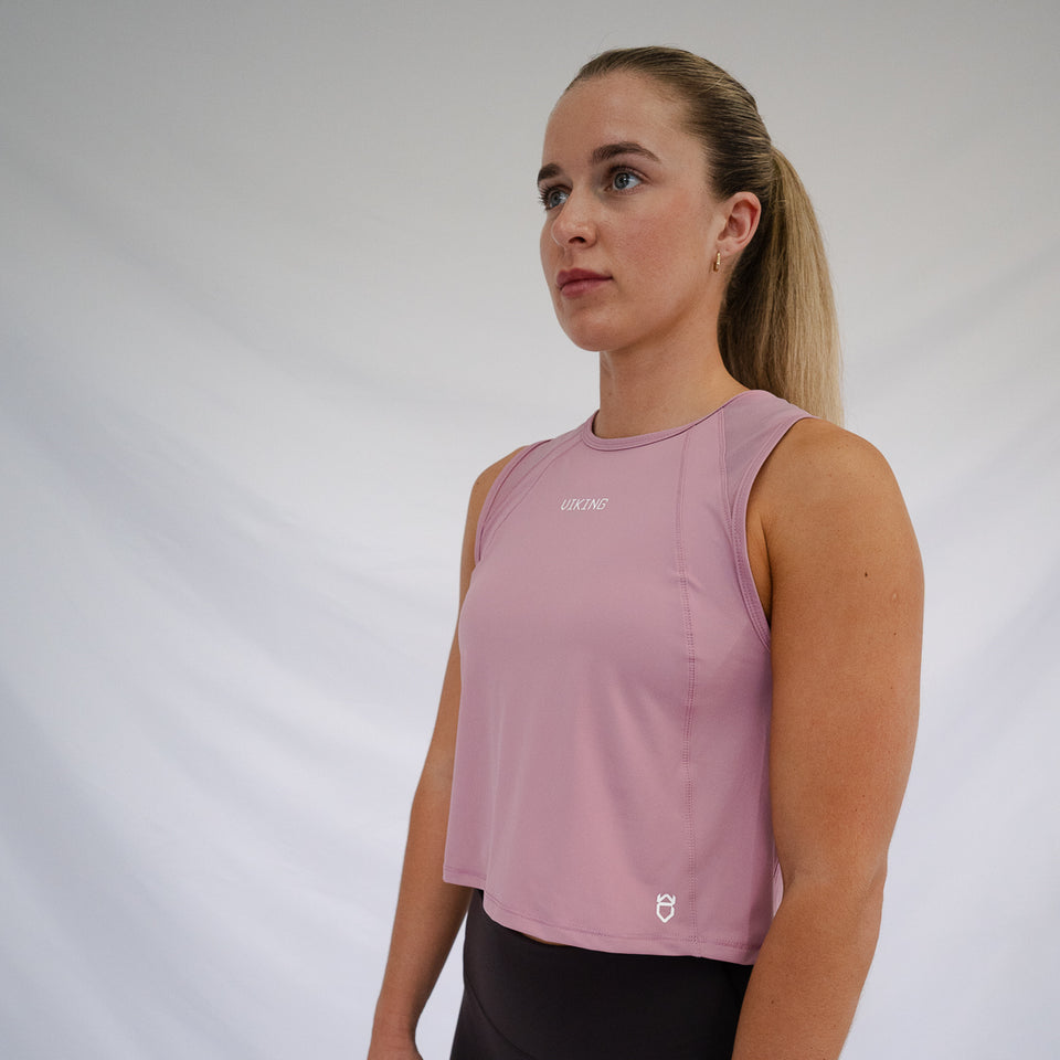 PERFORMANCE CROPPED TANK TOP [Pearl Pink]