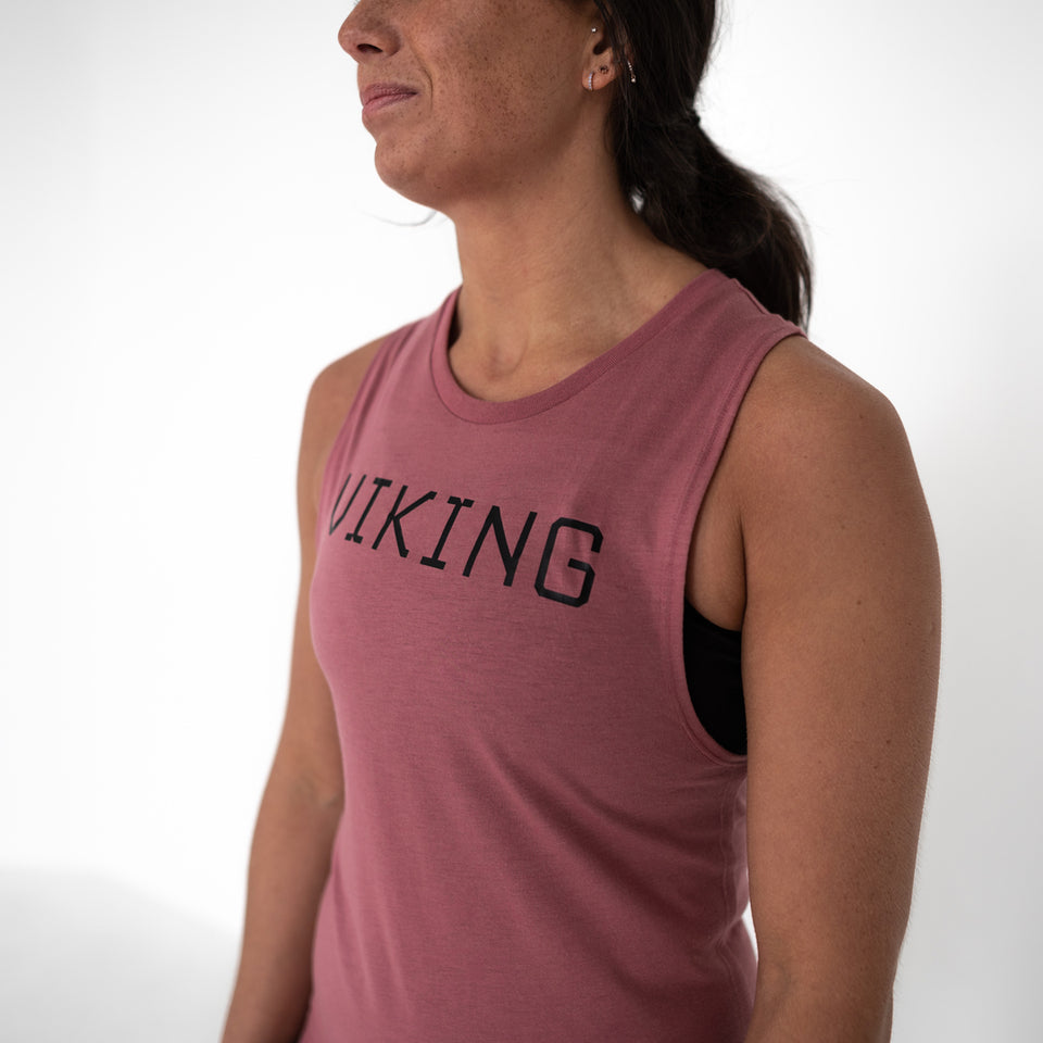 VIKING MUSCLE TANK (Dusty Pink) - Viking Fitness Project